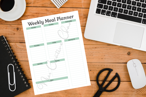 Printable Weekly Meal Planner Templates Nics Creative Chaos