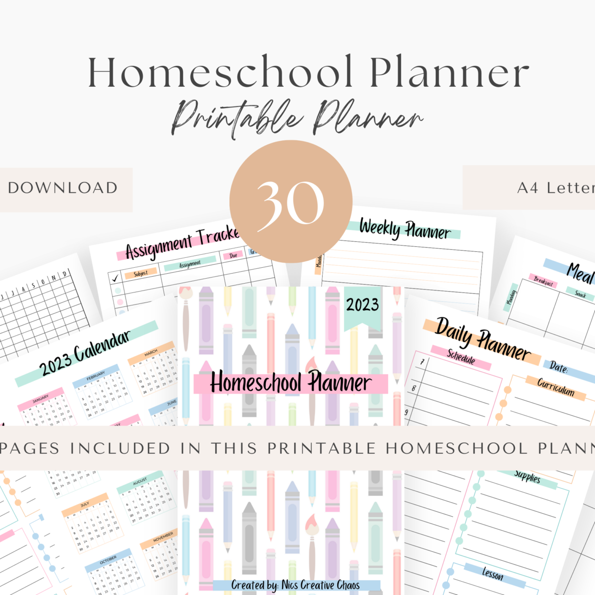 Free Meal Planner Printable Nics Creative Chaos