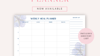 Free Meal Planner Printable! - Nics Creative Chaos