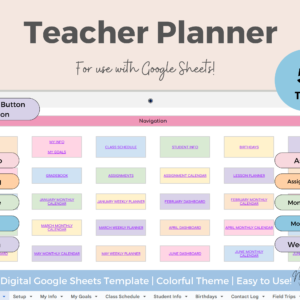 Teacher Planner Google Sheets Template with Lesson Plans, Attendance, Gradebook, Daily Planning, and more!